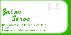 zalan soros business card